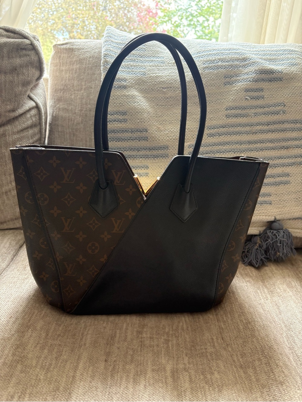 Louis Vuitton Brown & Black Monogram Two-Tone Tote